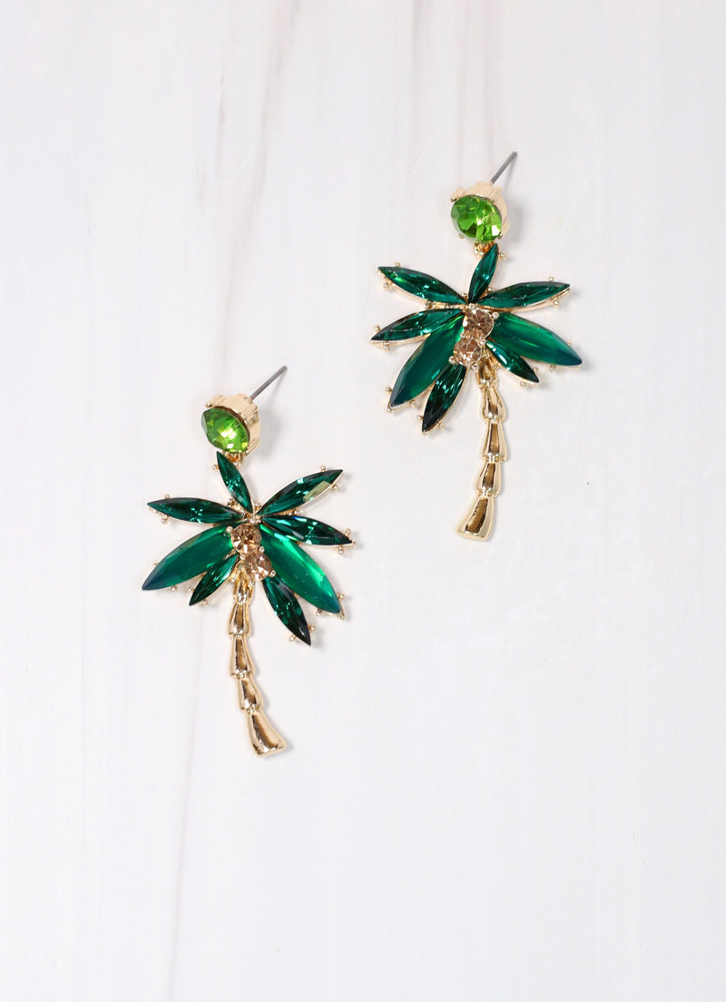 Under the Palm Tree Earring GREEN