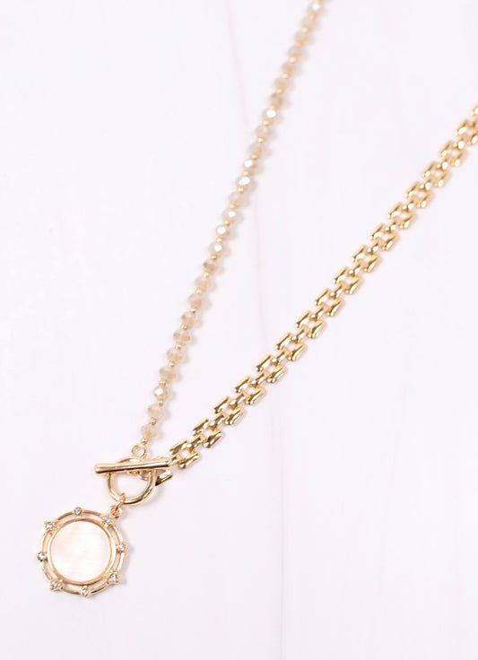 McKeen Charm Toggle Necklace Gold