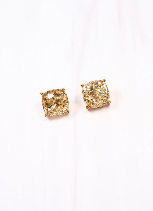 Georgie Glitter Stud Earring GOLD