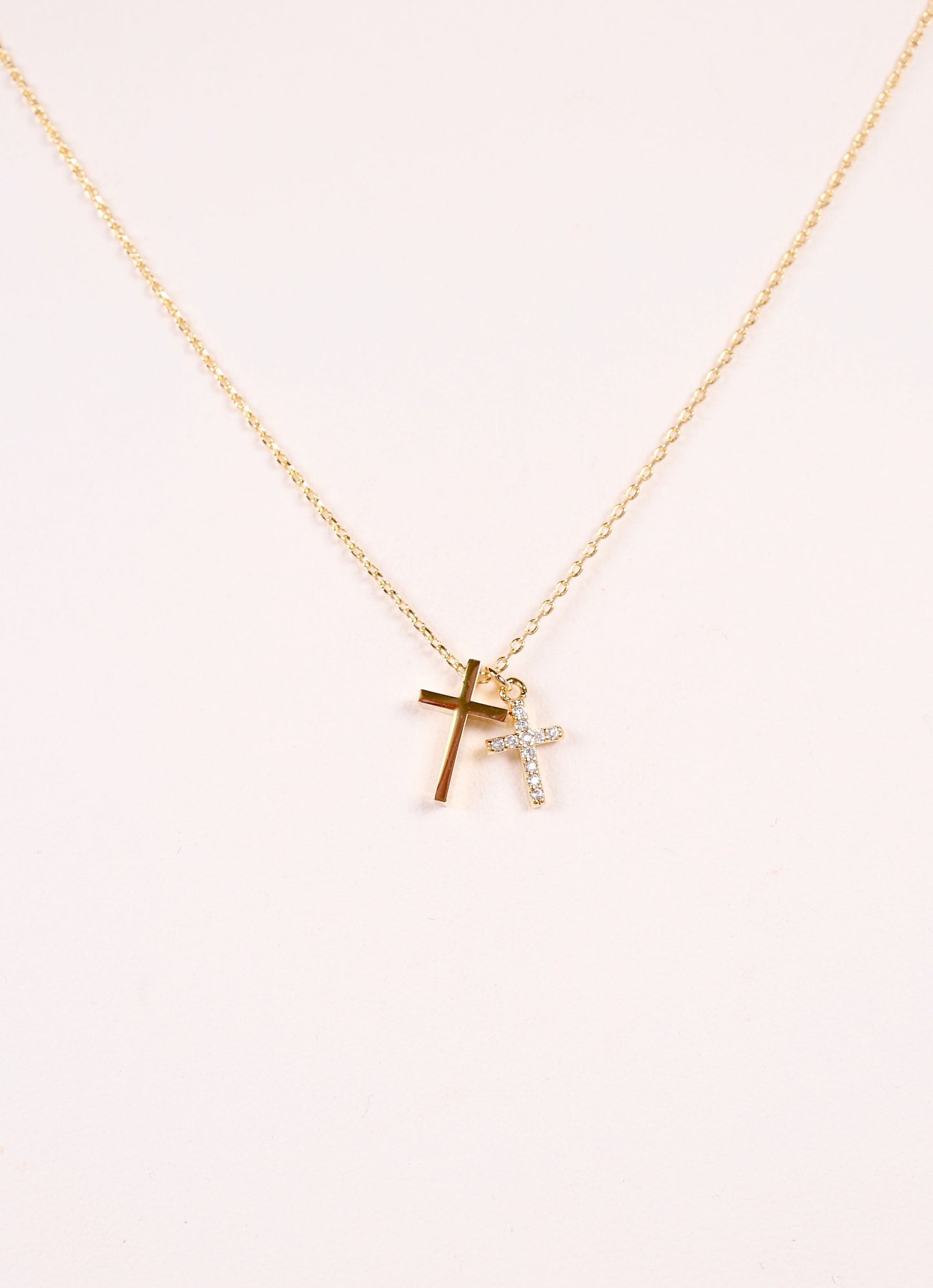 Francia Cross Necklace GOLD