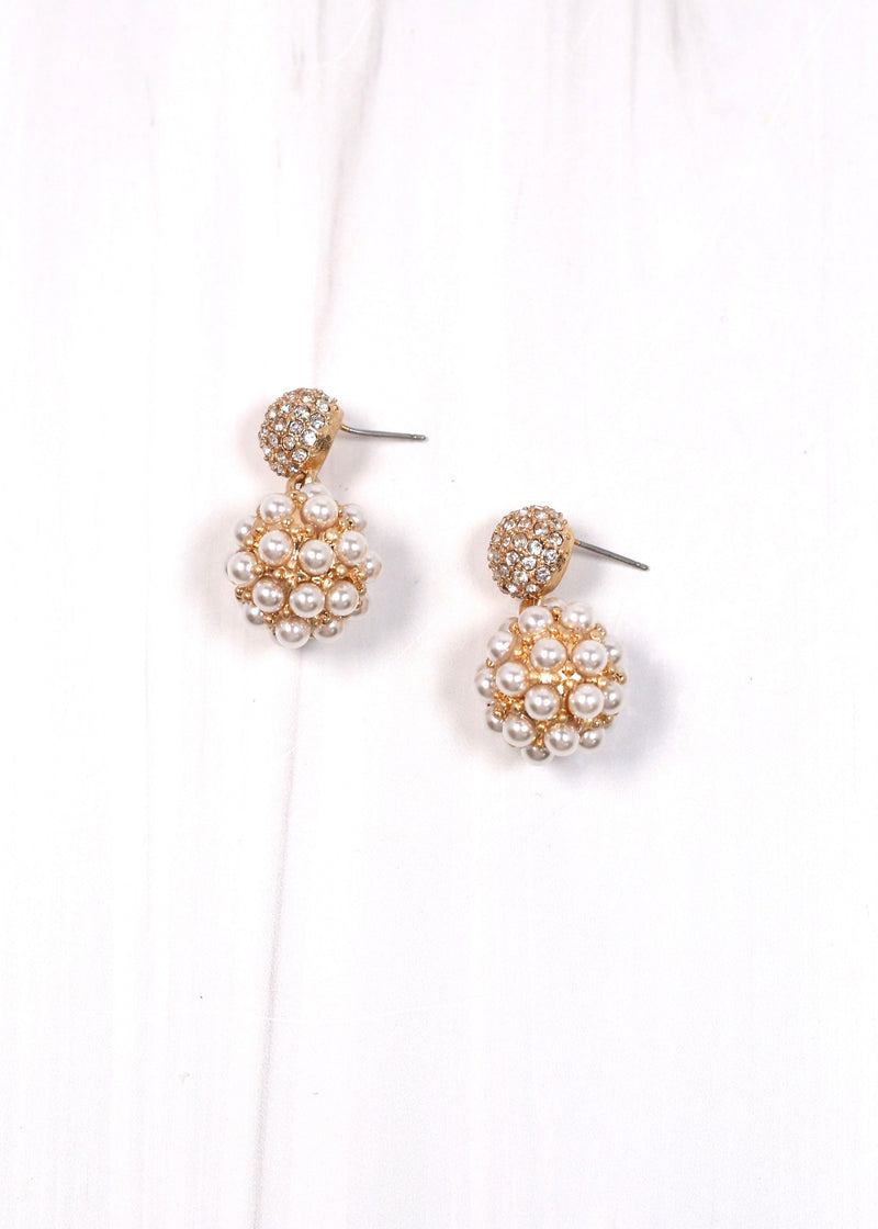 Payton Pearl and CZ Drop Earring PEARL