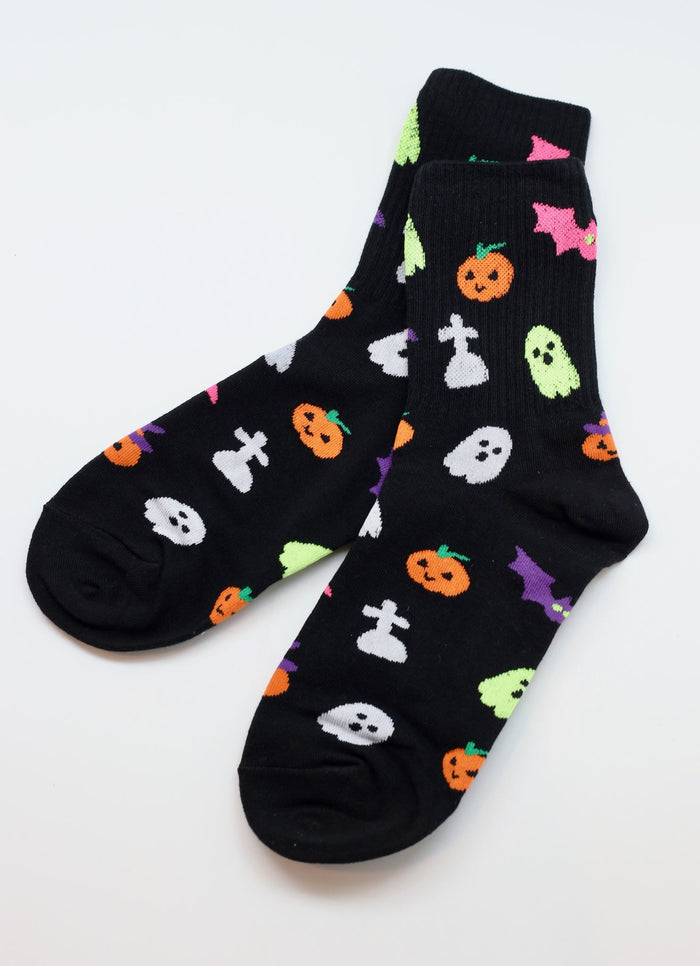 Spooktacular Socks BLACK