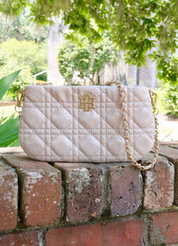 Livi Quilted Crossbody Nude Patent LQ