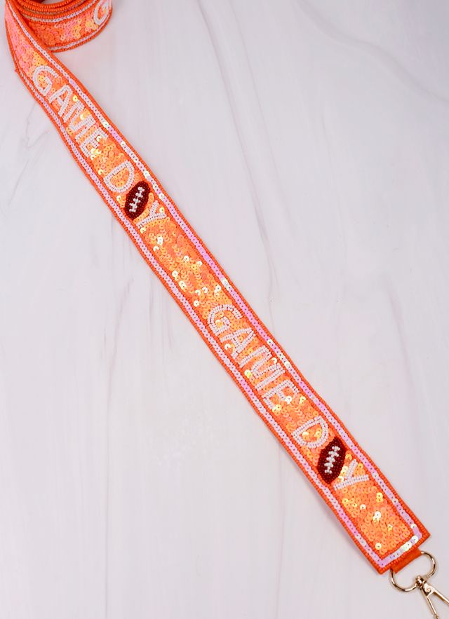 Game Day Sequin Strap Orange