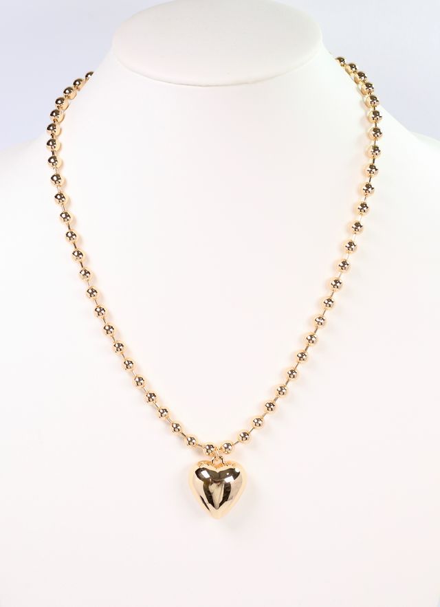 Betty Ann Heart Necklace Gold