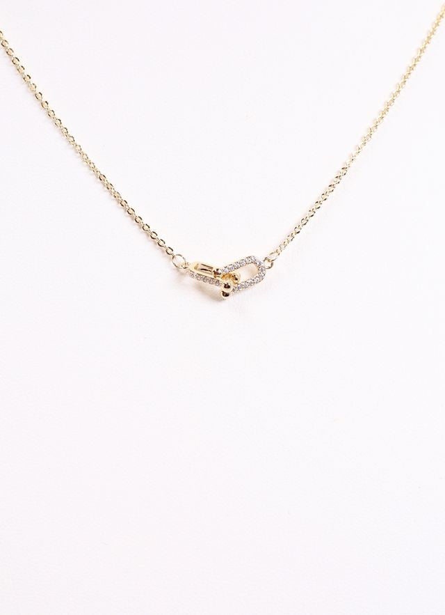 Louisa CZ Link Necklace GOLD