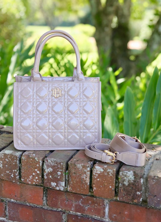 Ricky Mini Tote Taupe Patent LQ