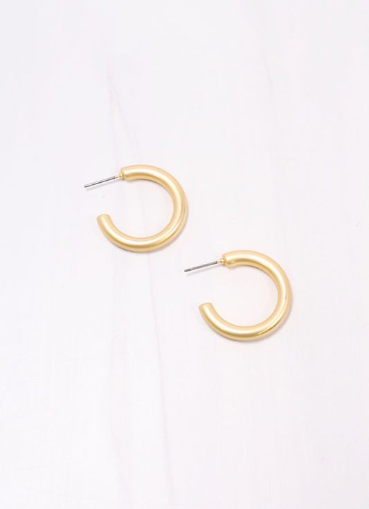 Isaacs Hoop Earring MATTE GOLD