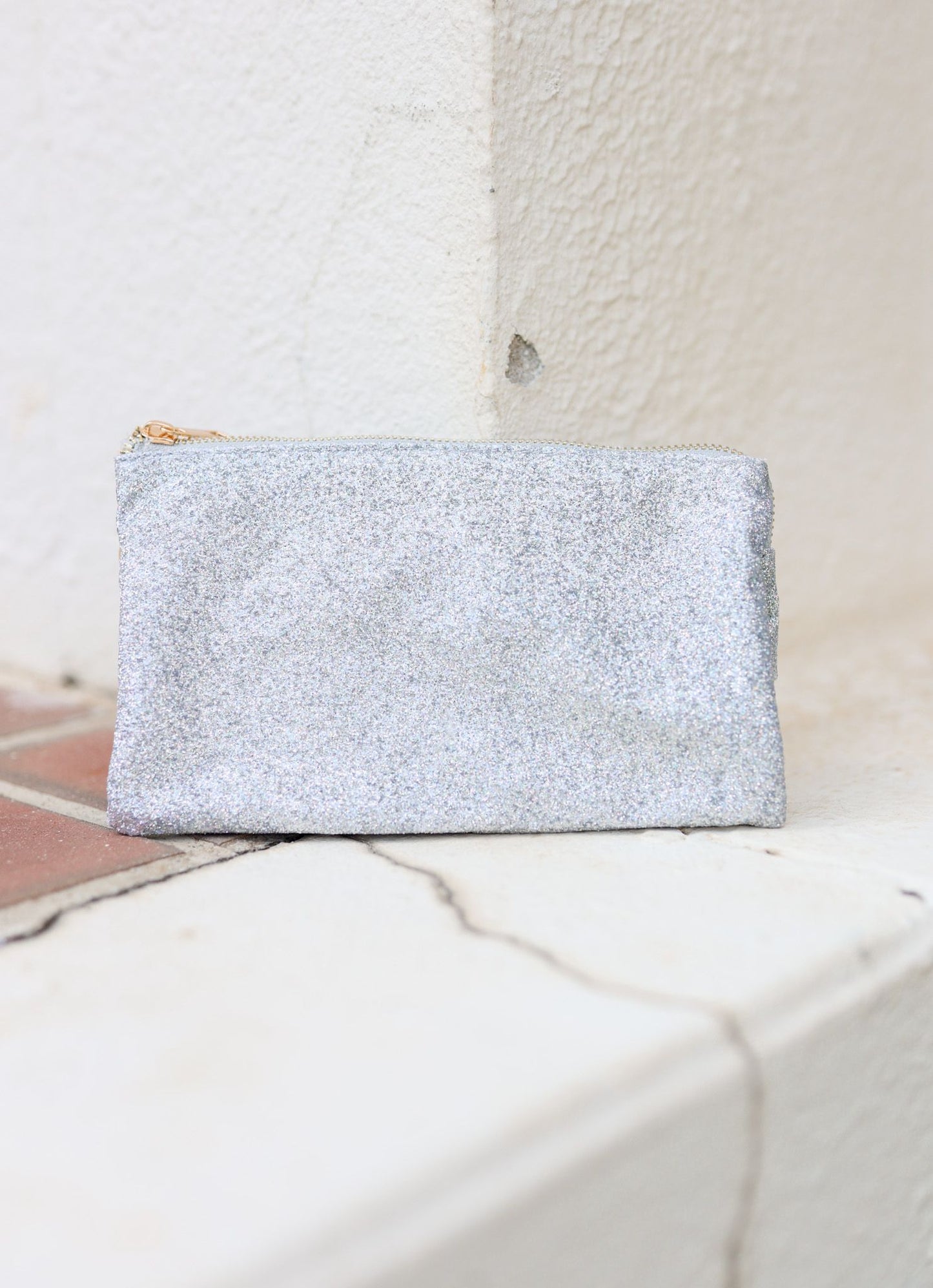 Liz Custom Collection Crossbody Bag Silver Glitter