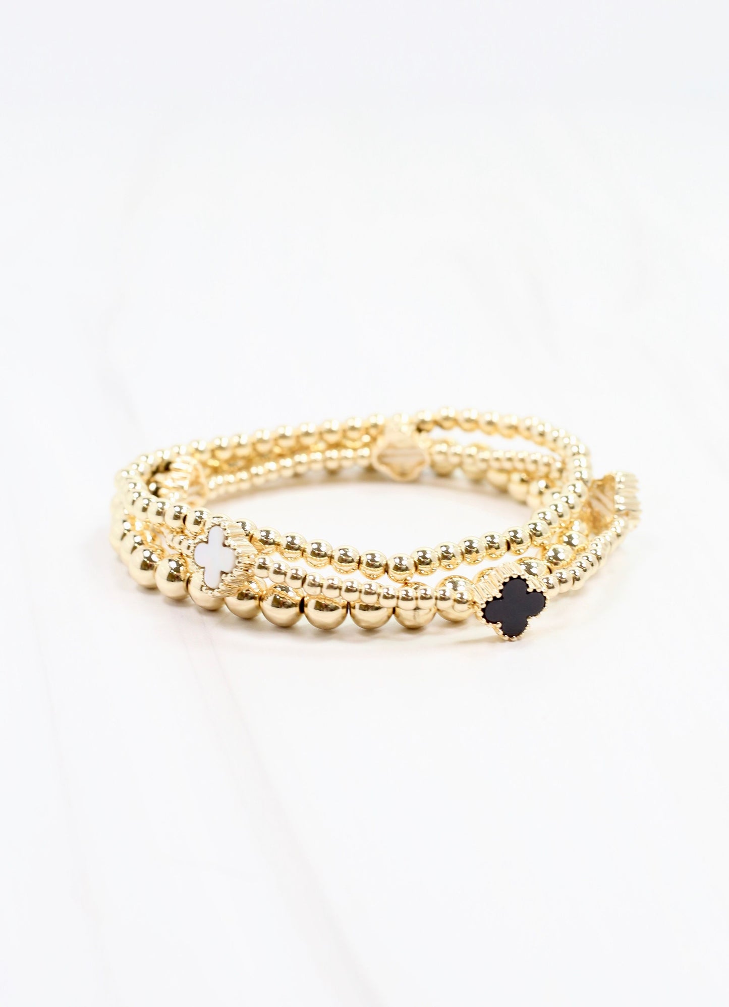 Parkland Clover Bracelet Set Gold