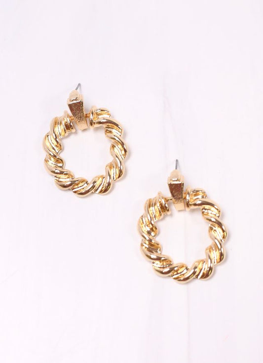 Gustaf Twisted Drop Earring GOLD