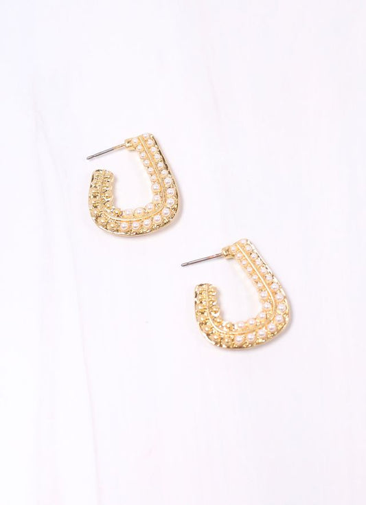 Smyth Pearl Hoop Earring GOLD