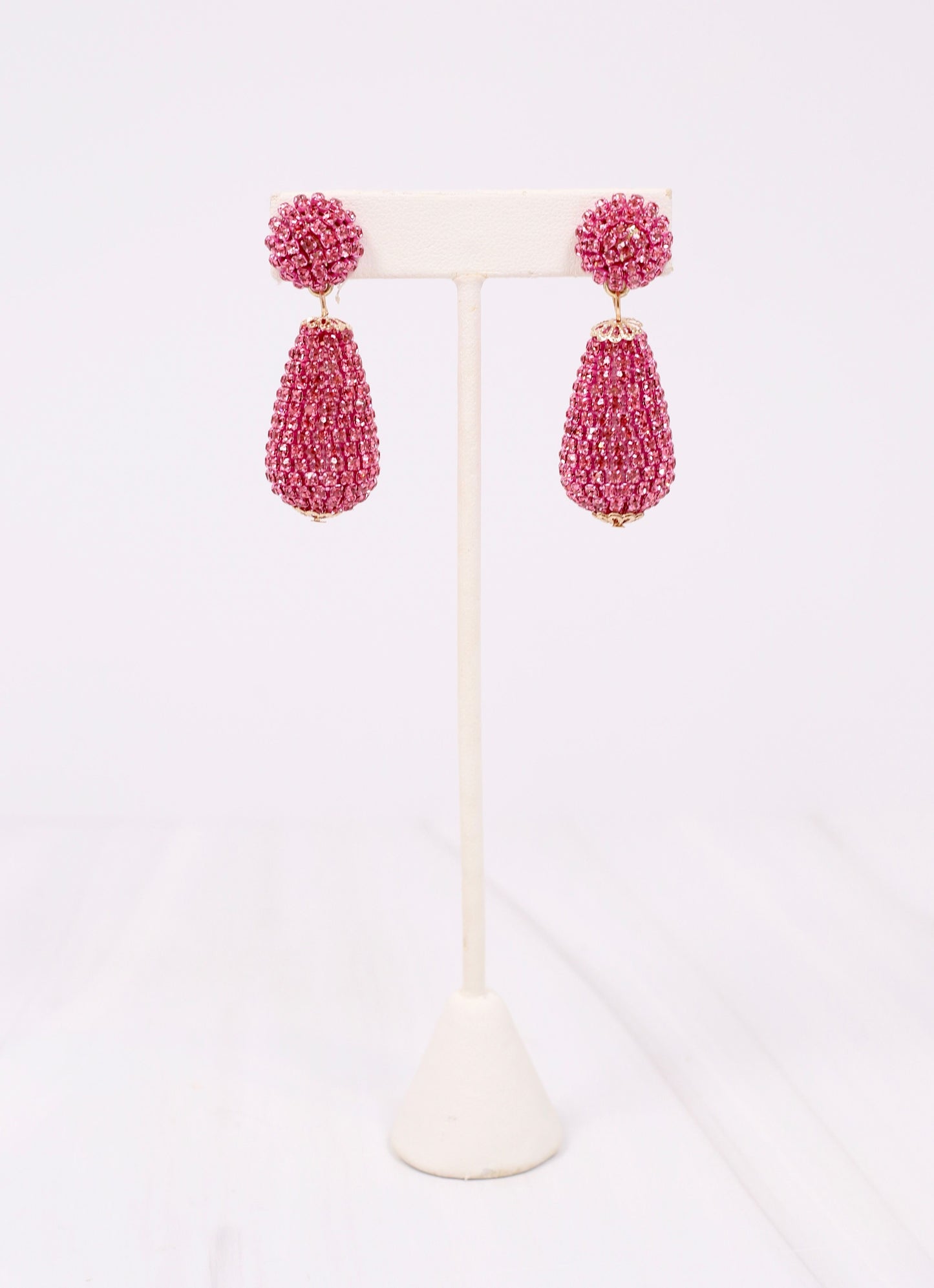 Perrot CZ Drop Earring PINK