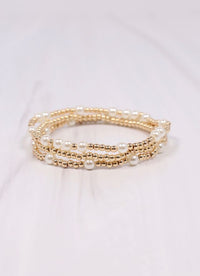 Sowell Pearl Bracelet Set GOLD