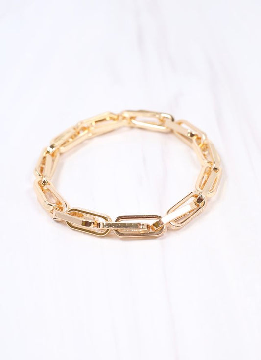 Rabson Link Stretch Bracelet Gold