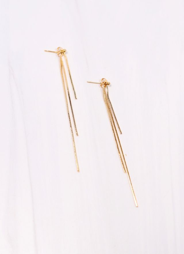 Alfrida Fringe Earring Gold