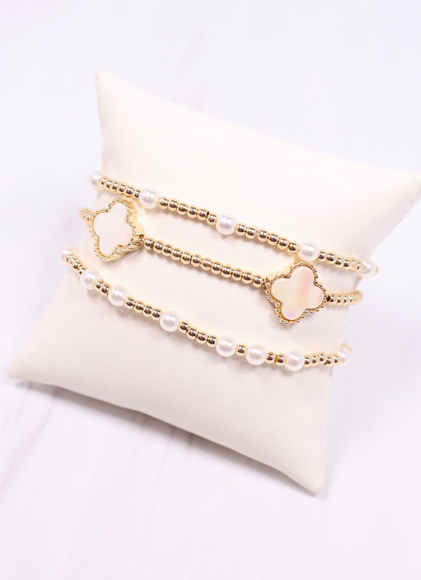 Barnes Clover Bracelet Set GOLD