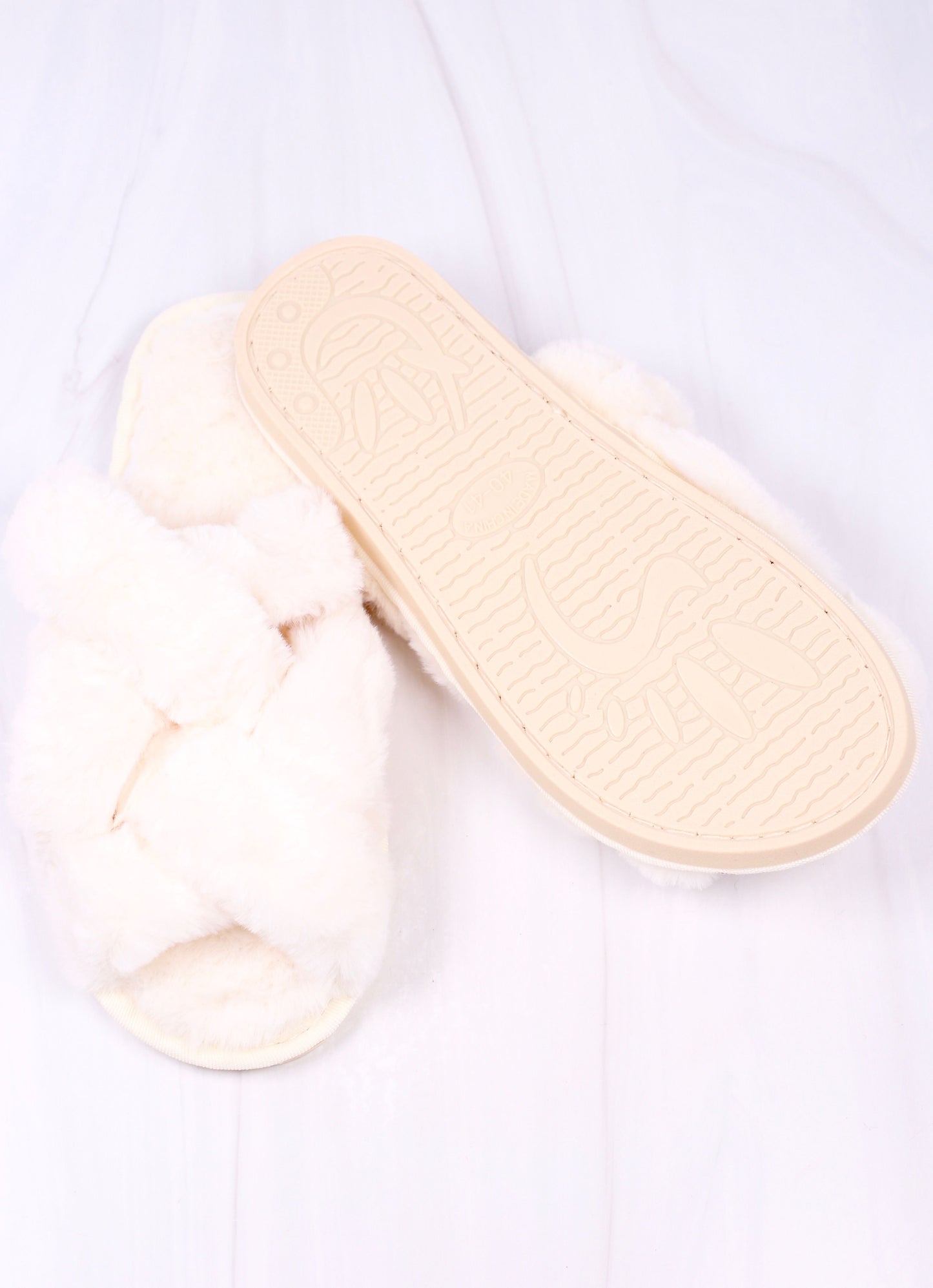 Sofie Open Slippers (6 Pack) Ivory