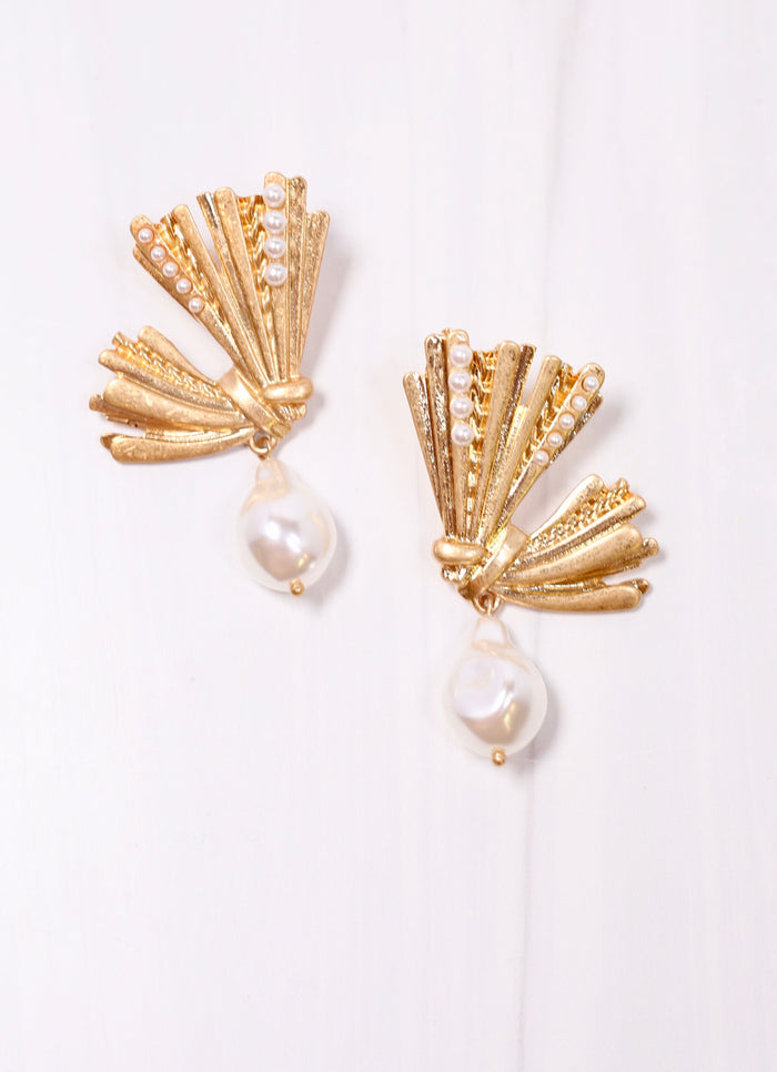 San Clemente Earring with Pearl GOLD