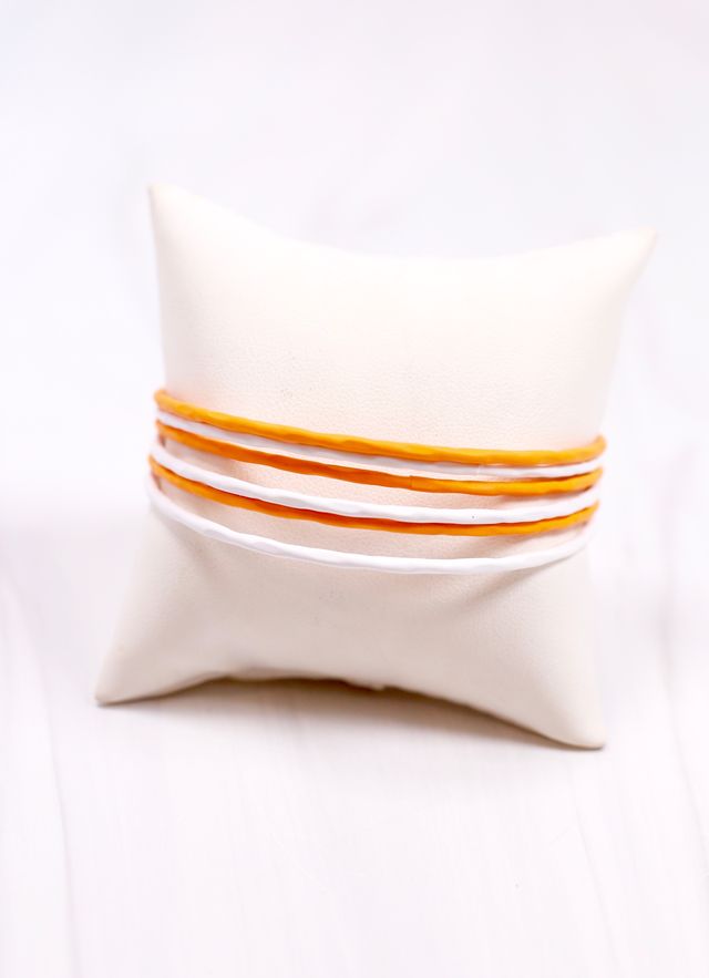 Autry Bangle Set Orange White