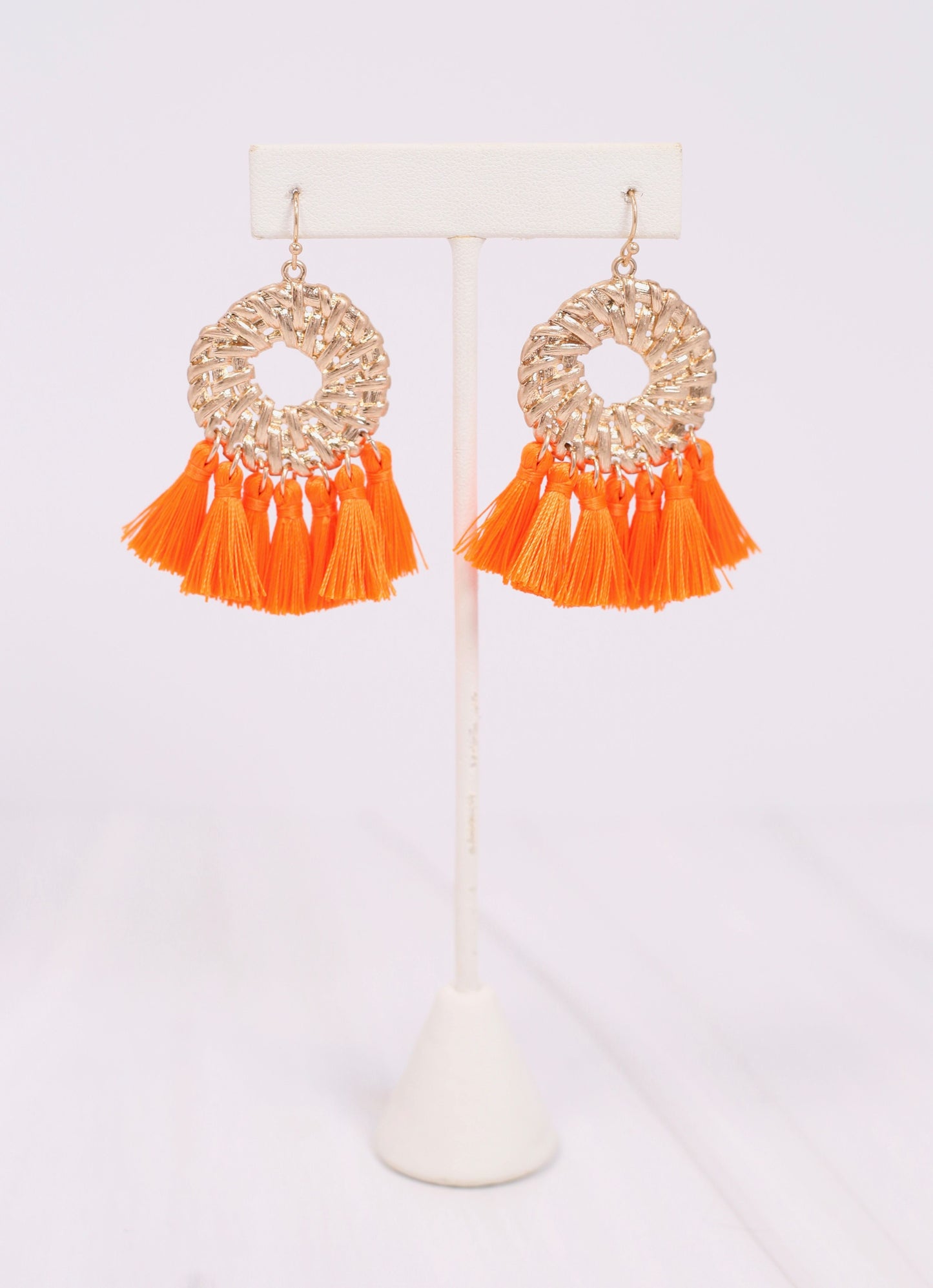 Cheshire Tassel Drop Earring Orange