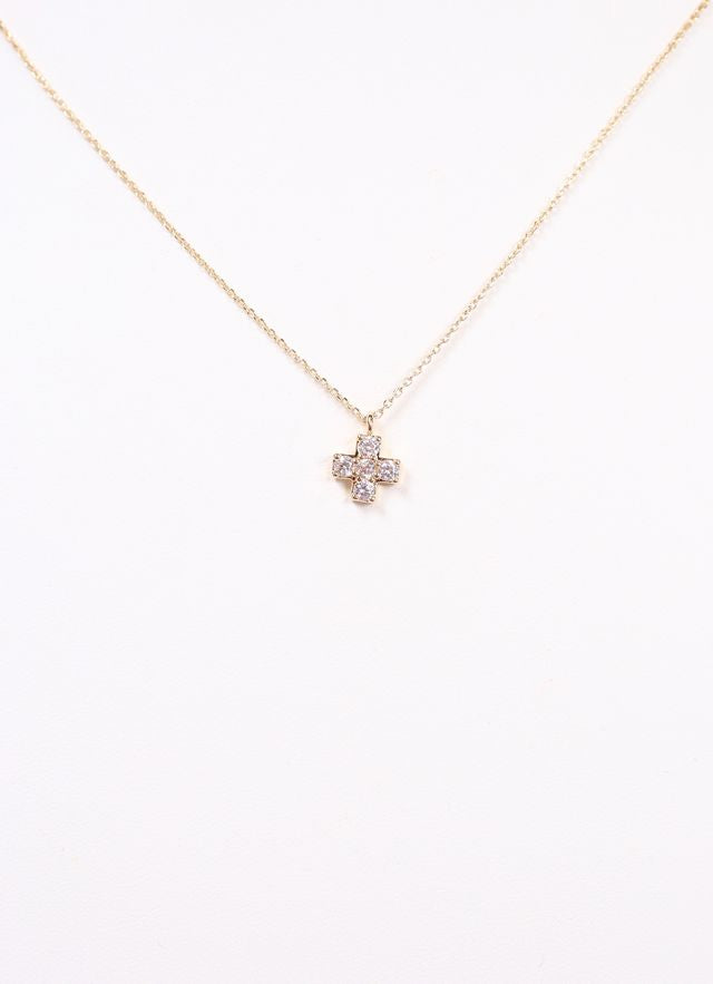 Herdman CZ Cross Necklace GOLD