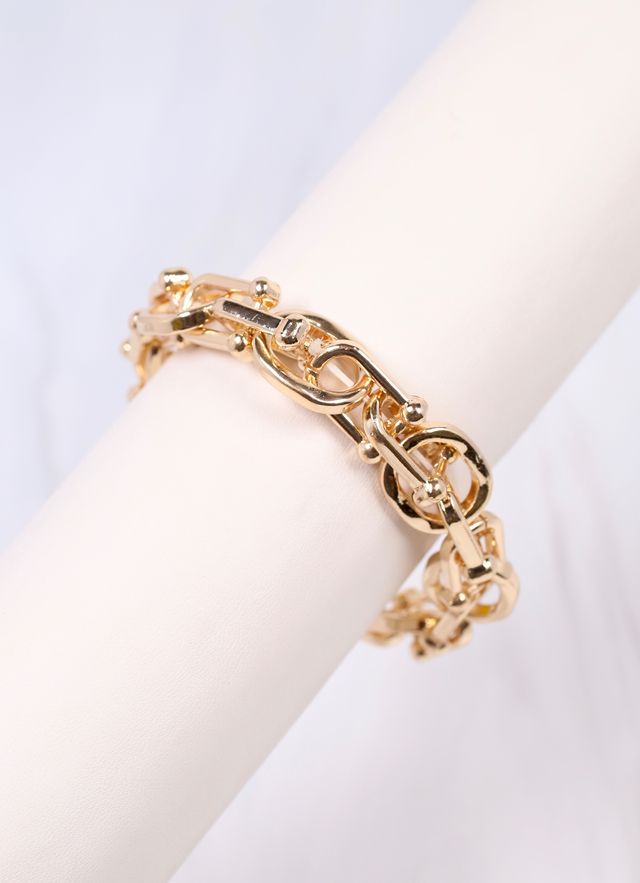 Jaime Metal Link Bracelet Gold