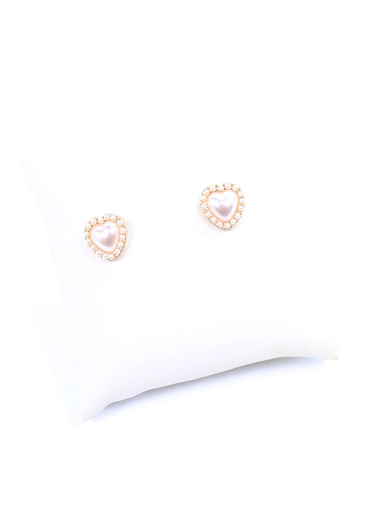 Marianne Pearl Heart Earring CREAM