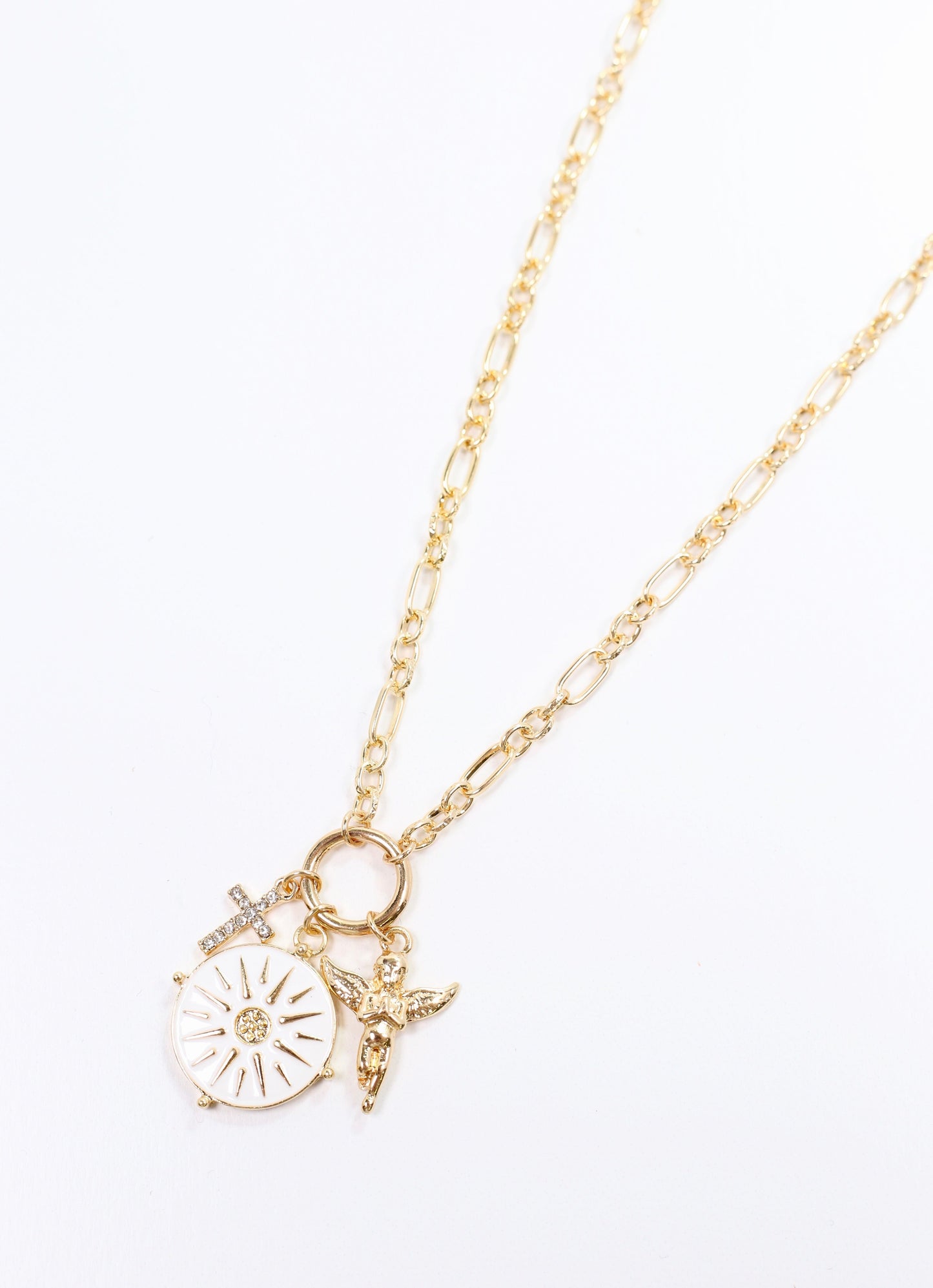 Fane Charm Necklace Gold