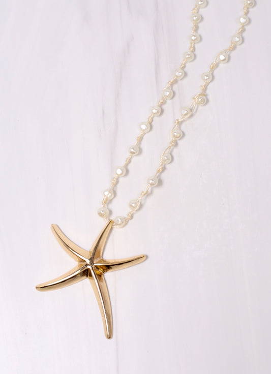 Buena Vista Pearl Necklace with Starfish Ivory