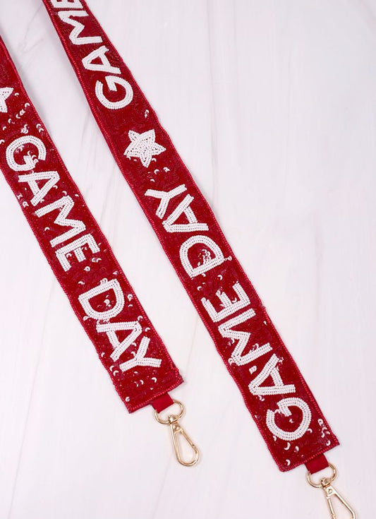 Game Day Spirit Sequin Strap Burgundy