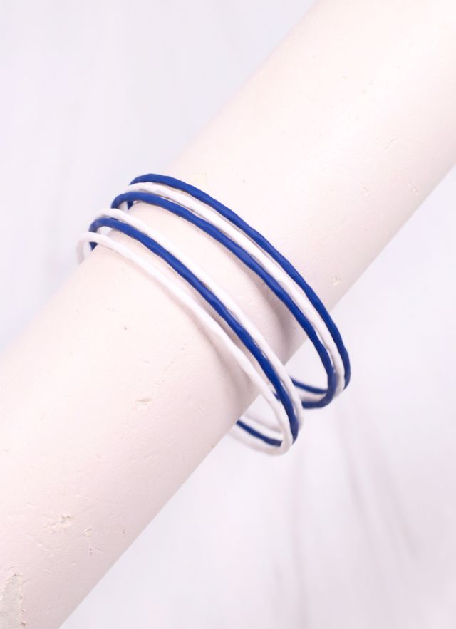 Autry Bangle Set BLUE WHITE