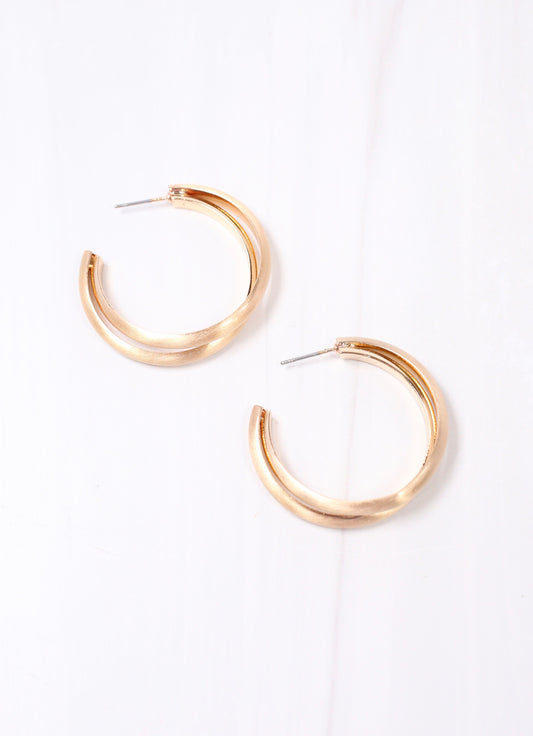 Pablo Hoop Earring MATTE GOLD