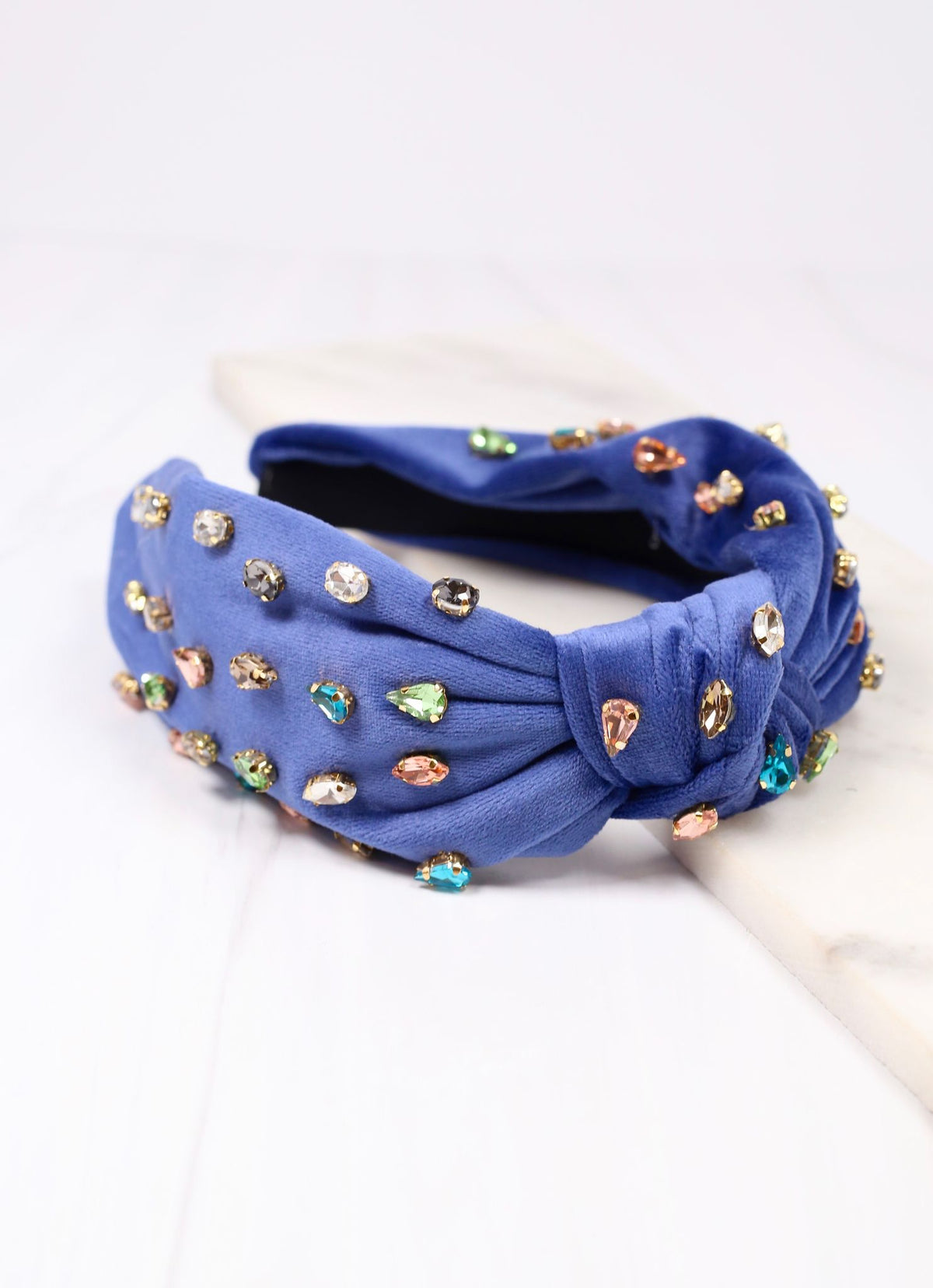 Taylor Jeweled Headband BLUE