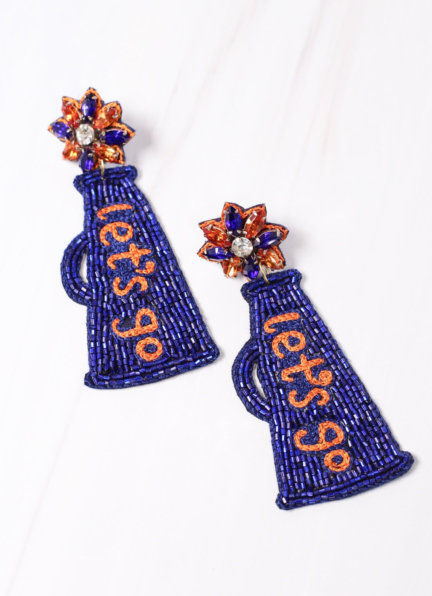 Let's Go Megaphone Earring NAVY ORANGE