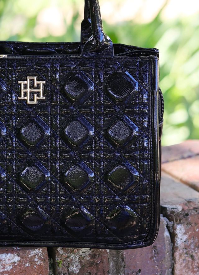 Ricky Mini Tote Black Patent LQ