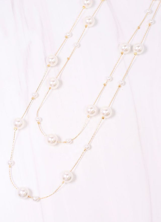 Grifasi Long Pearl Necklace GOLD