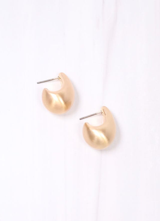 Vinovich Drop Hoop Earring MATTE GOLD