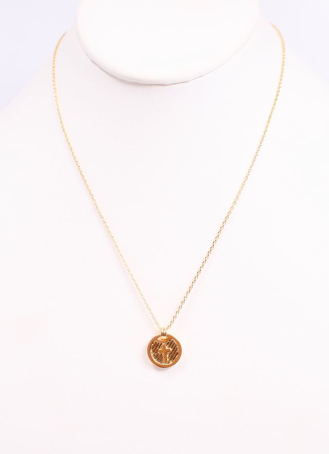 Jussila Cross Charm Necklace GOLD