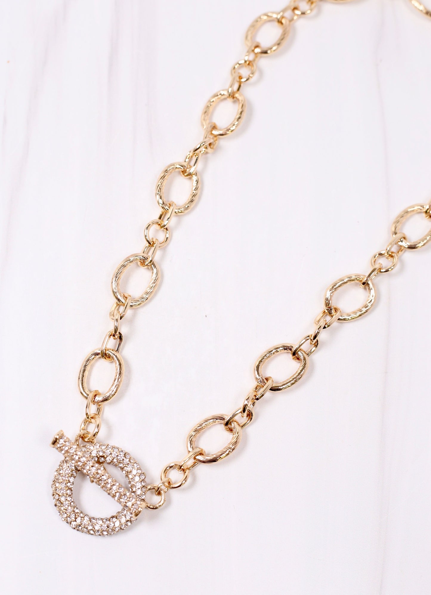 Kavanagh CZ Toggle Necklace GOLD