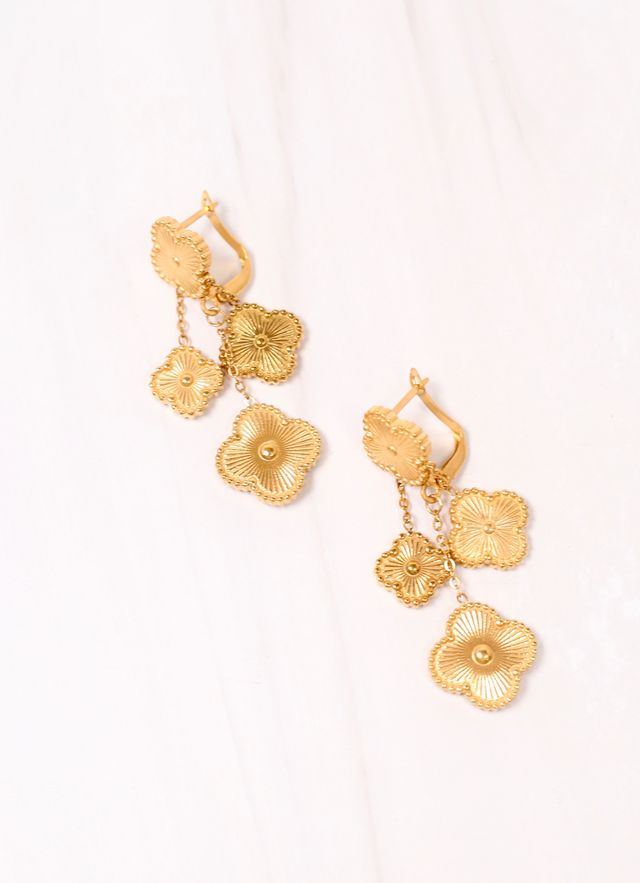 Tamara Clover Drop Earring GOLD