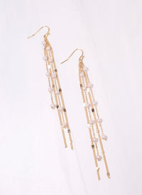 Duvall Pearl Fringe Earring GOLD