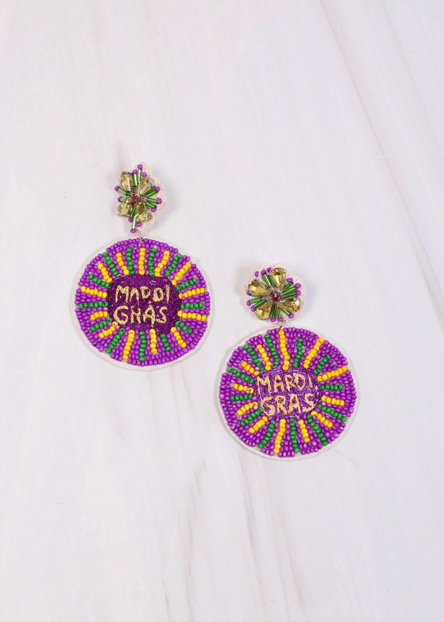 Mardi Gras Mambo Earring PURPLE