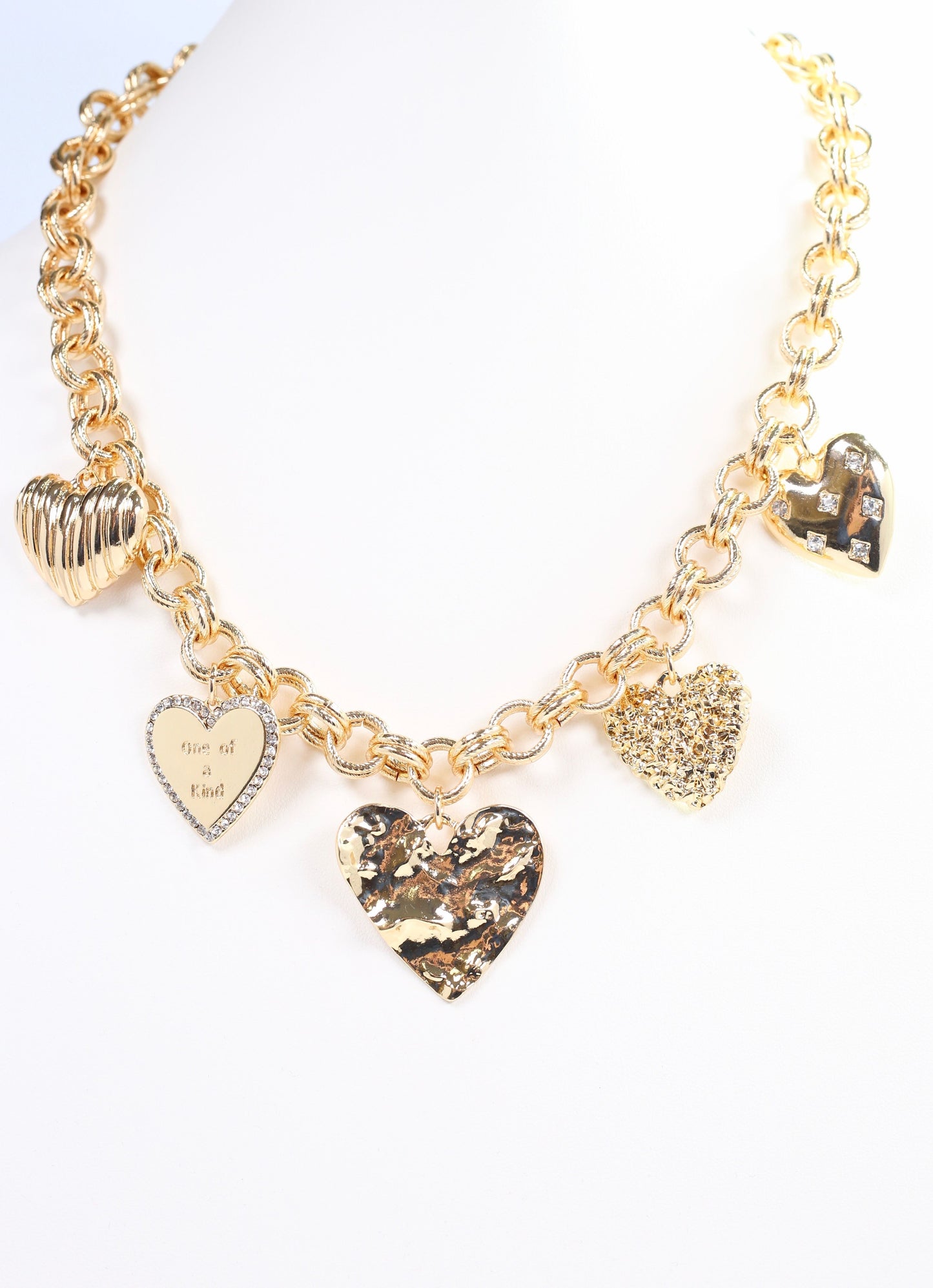 Jillian Heart Charm Necklace GOLD