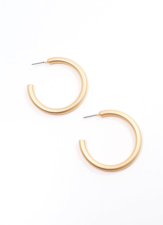 Georgina Hoop Earring MATTE GOLD