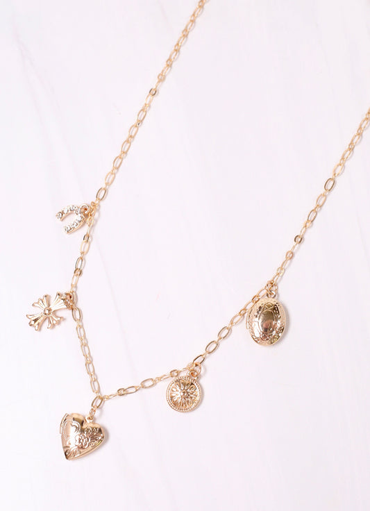 Gellman Charm Necklace GOLD