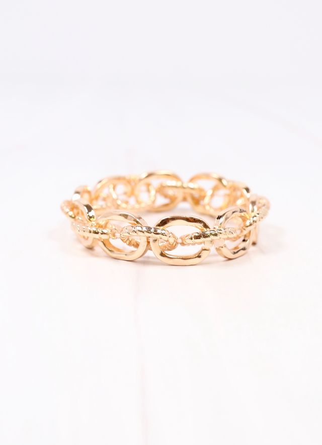 Mason Link Stretch Bracelet GOLD