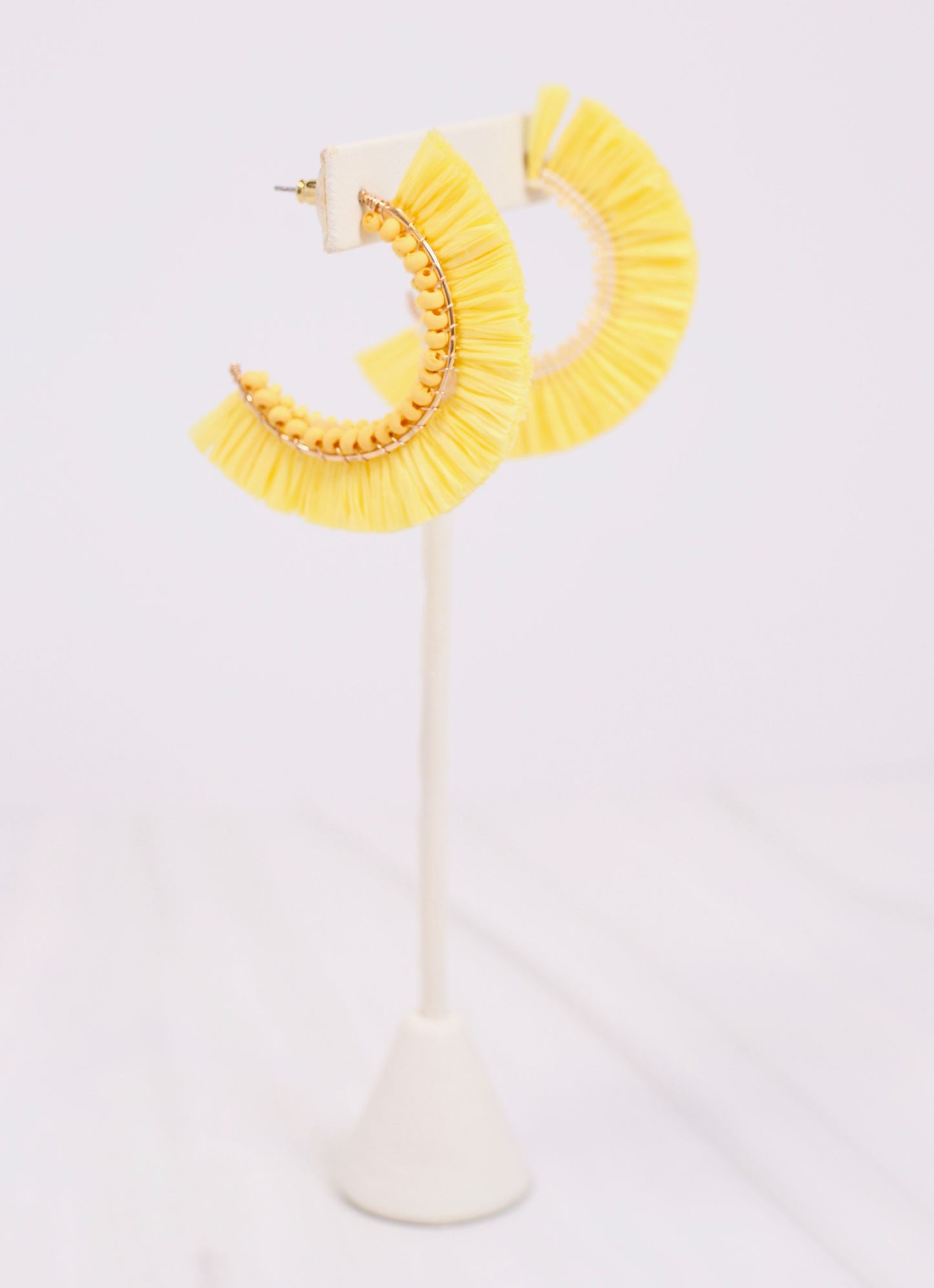 Lymon Fringe Hoop Earring YELLOW