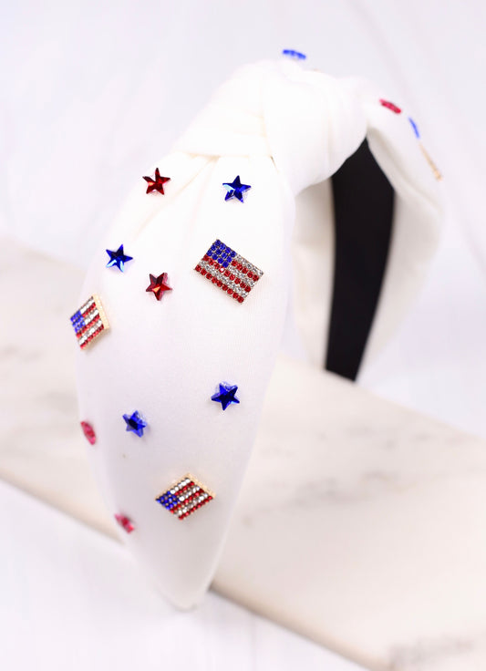 USA Party Headband WHITE