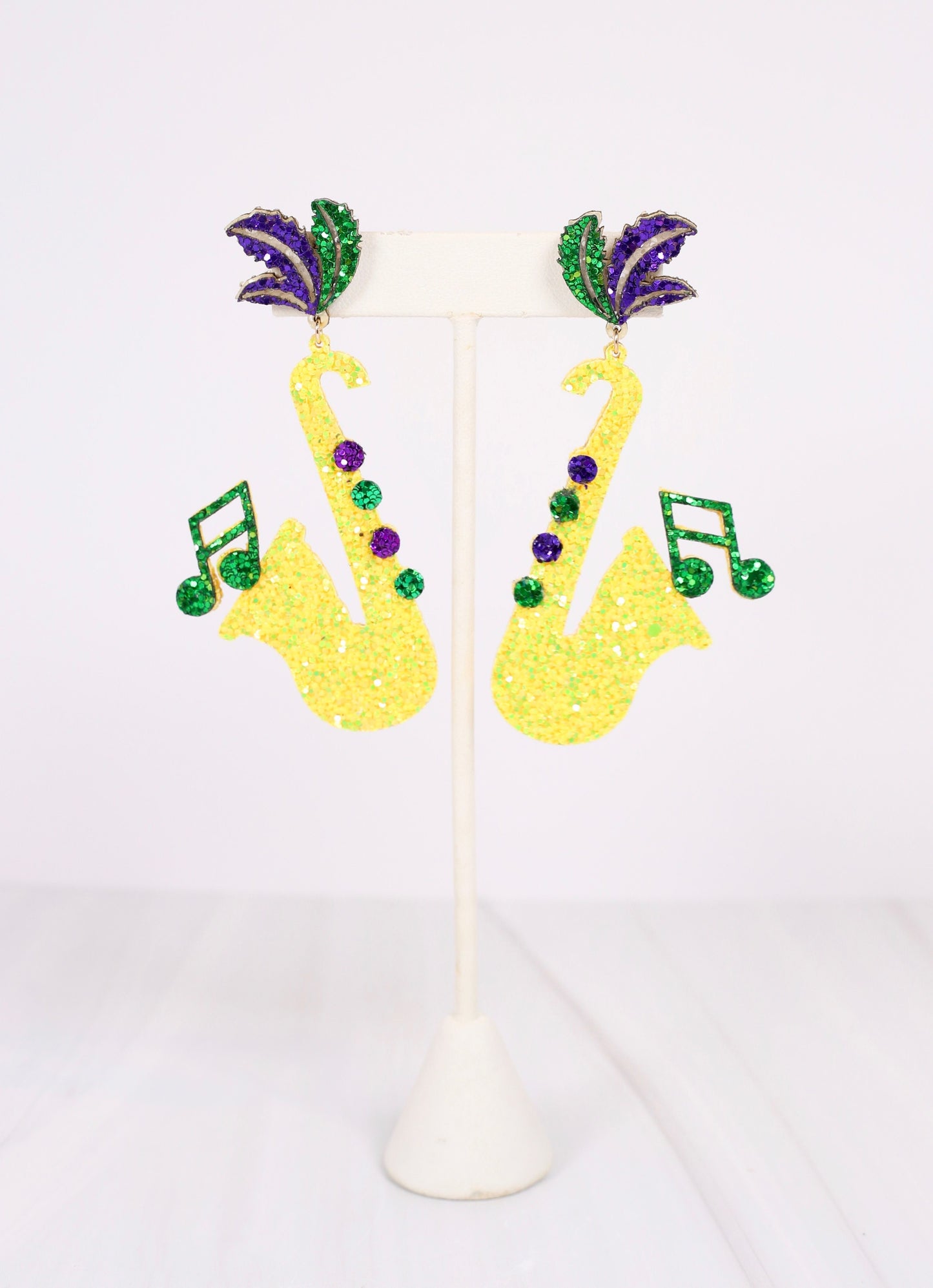 Jazzy Saxophone Earring YELLOW